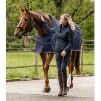 Coperta estiva anti-mosche Walshausen Cooler Blu notte / arancione Coperta estiva anti-mosche Walshausen Cooler Blu notte / arancione