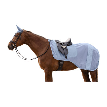 Coperta da equitazione anti-mosche Waldhausen Rom Blu pastello