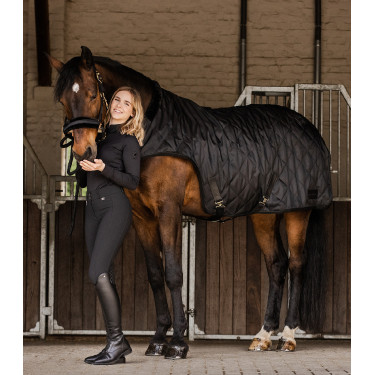 Coperta da passeggio Waldhausen Exclusive 50 g Nero