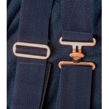 Coperta in pile Waldhausen Modern Rosé Blu notte / oro rosa