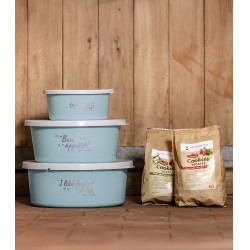 Mangiatoia XL con coperchio Waldhausen Turchese Blu Mangiatoia XL con coperchio Waldhausen Turchese Blu