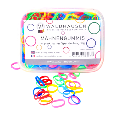 Elastici Waldhausen extra larghi per trecce multicolore scatola
