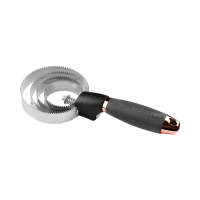 Striglia metallica rotonda Waldhausen con manico in gel Nero / rosa Striglia metallica rotonda Waldhausen con manico in gel Nero / rosa