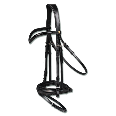 Briglia verniciata Blackshine Waldhausen S-Line
