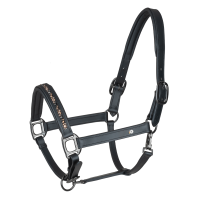 Capezzina in cuoio Waldhausen Crystal X-Line Nero / grigio