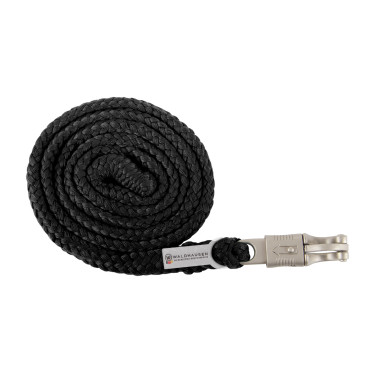 Lunga da cavezza Waldhausen Plus con moschettone anti-panico Nero