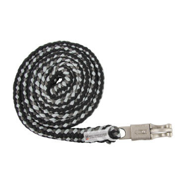 Lunga da cavezza Waldhausen Plus con moschettone anti-panico Nero / grigio