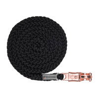 Longe Waldhausen Shine con moschettone antipanico Nero / oro rosa