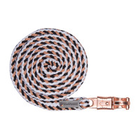 Longe Waldhausen Shine con moschettone antipanico Nero / bianco / oro rosa