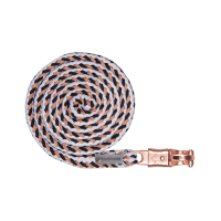 Longe Waldhausen Shine con moschettone antipanico Nero / bianco / oro rosa