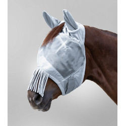 Maschera anti-mosche Waldhausen Premium con protezione per orecchie e frange sul naso