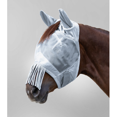 Maschera anti-mosche Waldhausen Premium con protezione per orecchie e frange sul naso