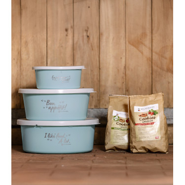 Piccola ciotola Waldhausen con coperchio Turchese Blu