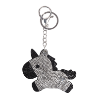 Portachiavi Waldhausen Unicorno Argento / nero