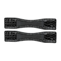 Paraspine Waldhausen in pelle verniciata, la coppia Nero cuoio