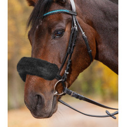 Imbottitura in pelle d'agnello Waldhausen per sopracapo o capezzina Nero