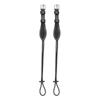 Redini di ritorno Beris in cuoio, set da 2 Nero