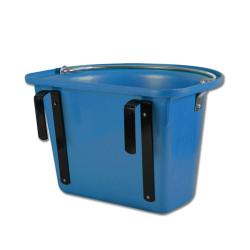 Secchio-mangiatoia da porta Waldhausen con maniglia Blu