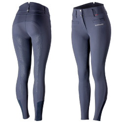 Pantaloni con fondo in silicone effetto pelle Tiffany B Vertigo donna Blu navy