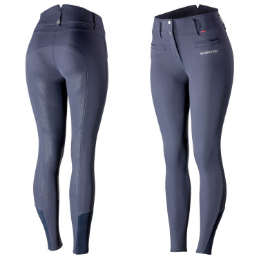 Pantaloni con fondo in silicone effetto pelle Tiffany B Vertigo donna Blu navy