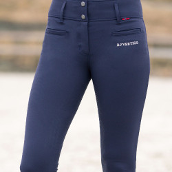 Pantaloni con fondo in silicone effetto pelle Tiffany B Vertigo donna Blu navy