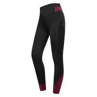 Leggings da equitazione ELT Noemi Nero / rosso vellutato
