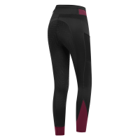 Leggings da equitazione ELT Noemi Nero / rosso vellutato Leggings da equitazione ELT Noemi Nero / rosso vellutato