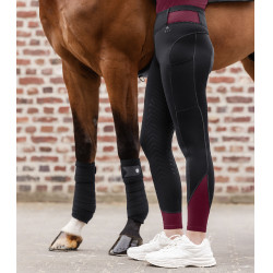 Leggings da equitazione ELT Noemi Nero / rosso vellutato