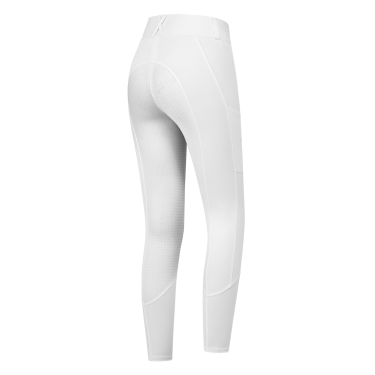 Pantaloni da equitazione ELT a vita alta Essential in silicone Bianco