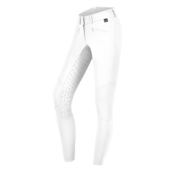 Pantaloni da equitazione ELT a vita alta in silicone Hella Bianco