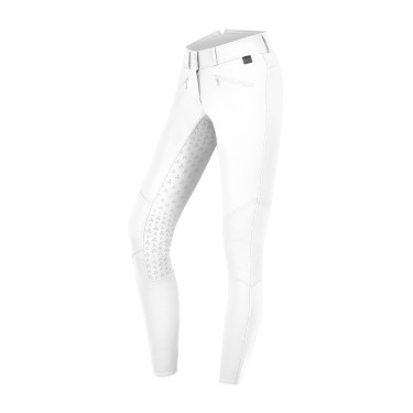 Pantaloni da equitazione ELT a vita alta in silicone Hella Bianco