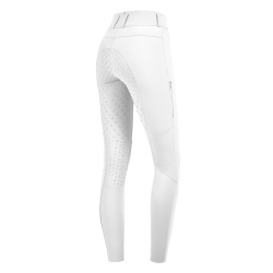 Pantaloni da equitazione ELT a vita alta in silicone Hella Bianco