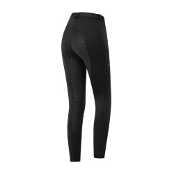Pantaloni da equitazione termici ELT Essential con silicone per bambini Nero