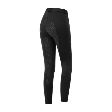 Pantaloni da equitazione termici ELT Essential con silicone per bambini Nero