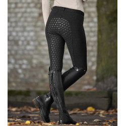 Pantaloni da equitazione termici ELT Fun Sport in silicone Nero