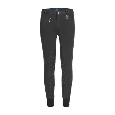 Pantaloni da equitazione termici ELT Fun Sport in silicone per bambini Nero
