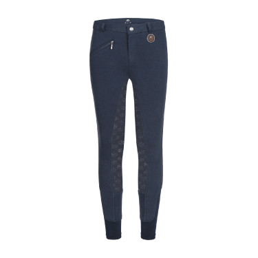 Pantaloni da equitazione termici ELT Fun Sport in silicone per bambini Blu notte