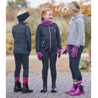 Pantaloni da equitazione termici ELT Fun Sport in silicone per bambini Nero