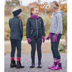 Pantaloni da equitazione termici ELT Fun Sport in silicone per bambini Blu notte