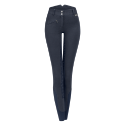 Pantaloni da equitazione termici a vita alta ELT Fun Sport in silicone Blu notte Pantaloni da equitazione termici a vita alta ELT Fun Sport in silicone Blu notte