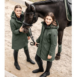 Parka da equitazione invernale ELT Performance Ontario Oliva scuro Kaki Parka da equitazione invernale ELT Performance Ontario Oliva scuro Kaki