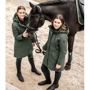 Parka da equitazione invernale ELT Performance Ontario Oliva scuro Kaki Parka da equitazione invernale ELT Performance Ontario Oliva scuro Kaki