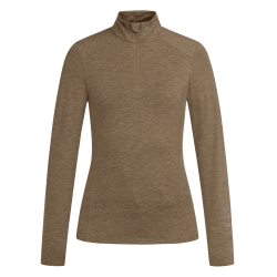 T-shirt con zip ELT funzionale Milano Miscela cappuccino Marrone