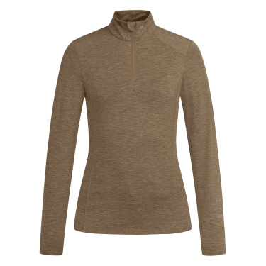 T-shirt con zip ELT funzionale Milano Miscela cappuccino Marrone