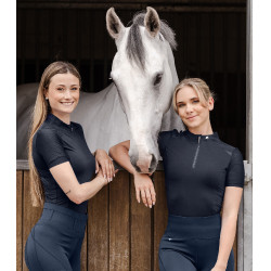 T-shirt con zip ELT funzionale Nancy Blu profondo