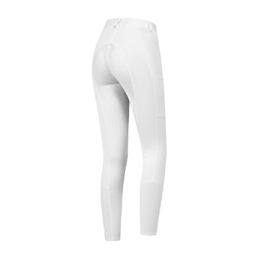 Pantaloni da equitazione ELT Essential silicone bambino Bianco