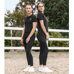 Pantaloni da equitazione ELT Essential in silicone da donna Nero