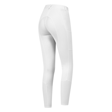 Pantaloni da equitazione ELT Essential in silicone da donna Bianco