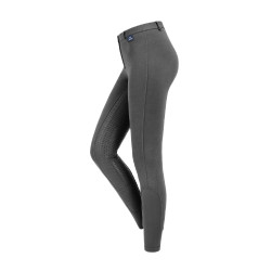Pantaloni da equitazione ELT Fun Sport in silicone per bambini Asfalto Grigio