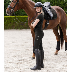 Pantaloni da equitazione ELT Mathilda Glam a vita alta Nero